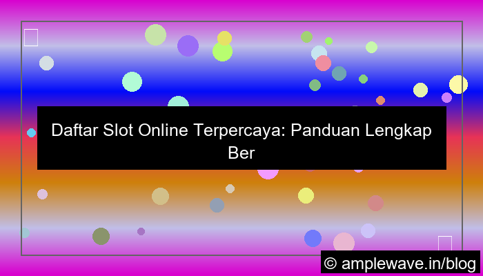 visual daftar slot online