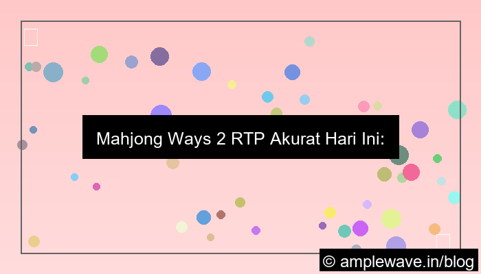 visual mahjong ways 2 rtp akurat hari ini