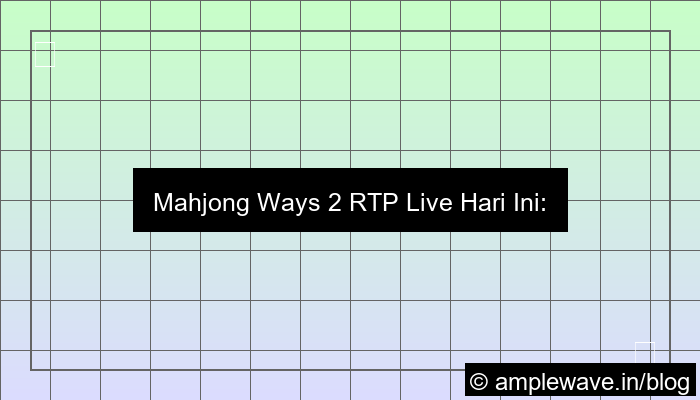 grafik mahjong ways 2 rtp live