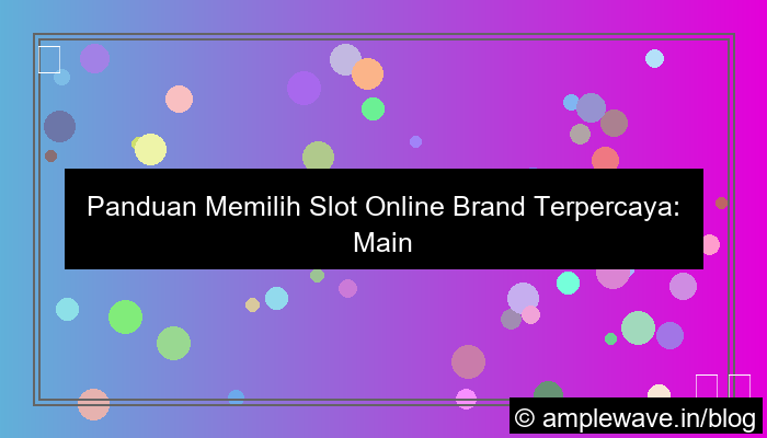grafik slot online brand terpercaya