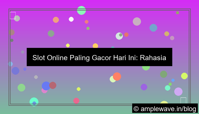 slot online paling gacor hari ini