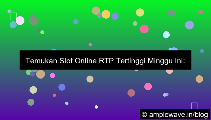 ilustrasi slot online rtp tertinggi minggu ini