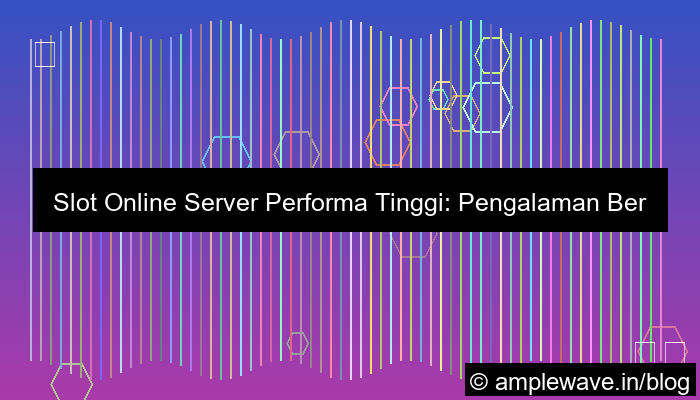 slot online server performa tinggi