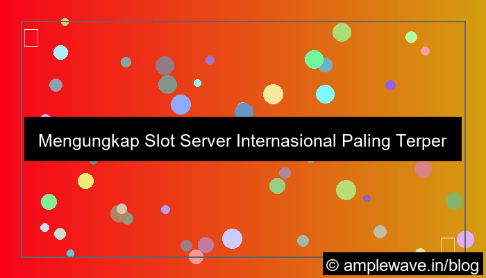 slot server internasional paling terpercaya