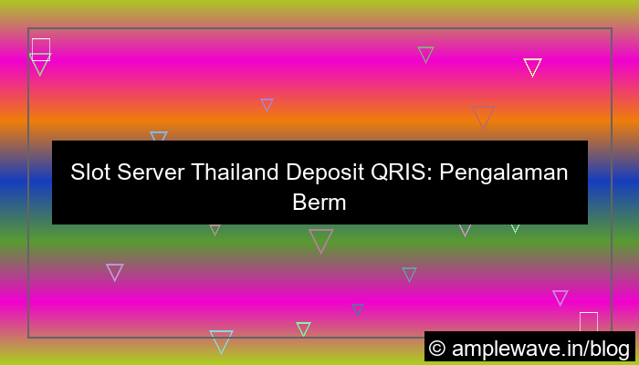 ilustrasi slot server thailand deposit qris