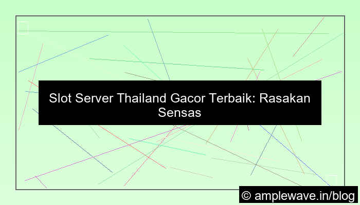 gambar slot server thailand gacor
