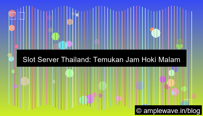 grafik slot server thailand jam hoki malam ini