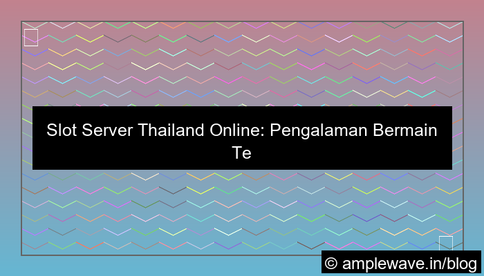 visual slot server thailand online