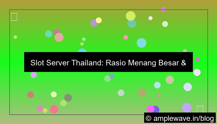 ilustrasi slot server thailand rasio menang besar